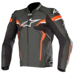 Alpinestars Celer V2 Leather Jacket Black Fluo Red